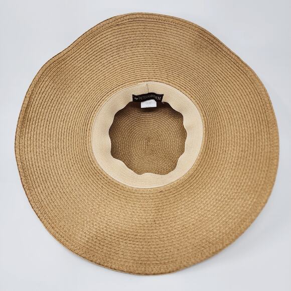 Peter Grimm Ashley Wire Rim Oversized Packable Raffia Sun Hat. EUC. One Size - Picture 7 of 9
